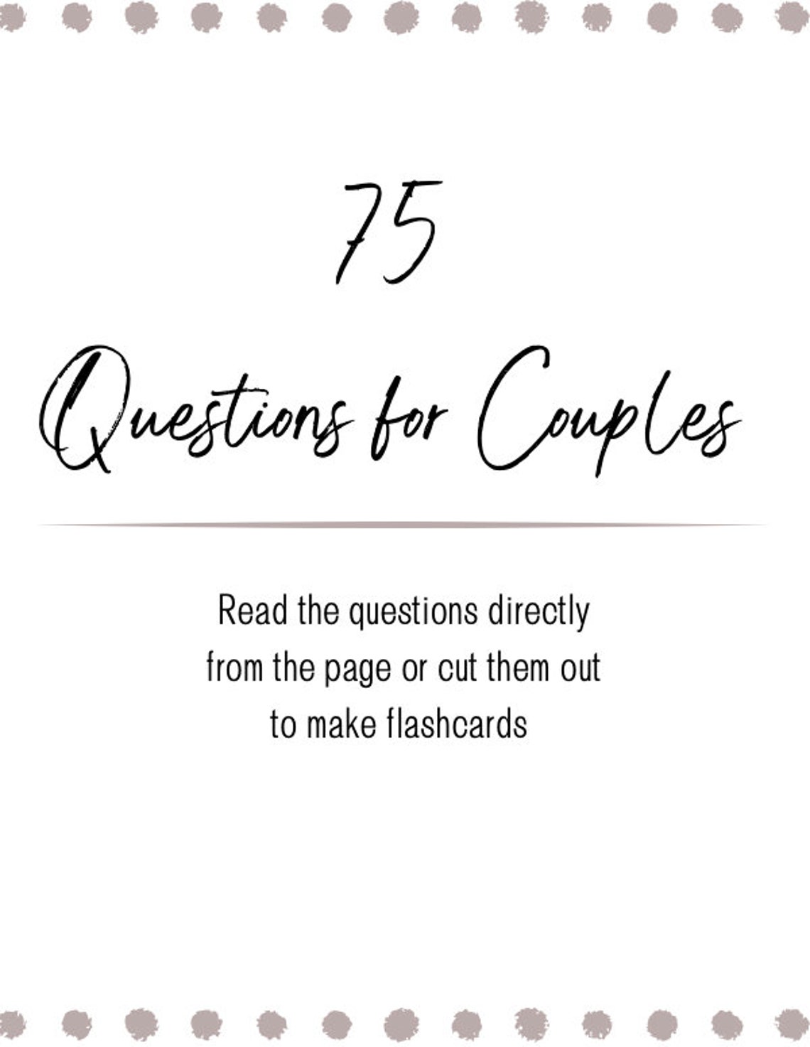 Questions for Couples Cards, Printable Conversation Cards, Couple ...