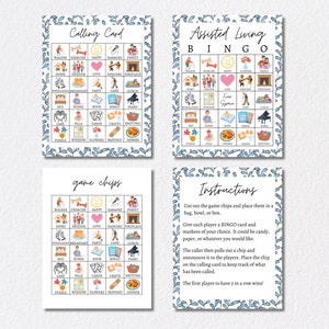 Assisted Living Bingo Cards, Printable Retirement Activity, Senior ...