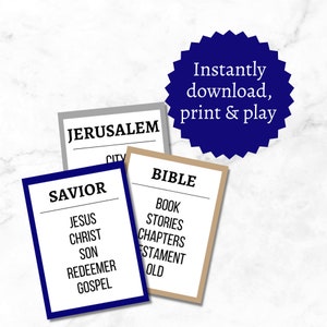 Bible Taboo Cards, Printable Bible Game for Kids, Teens, and Adults ...