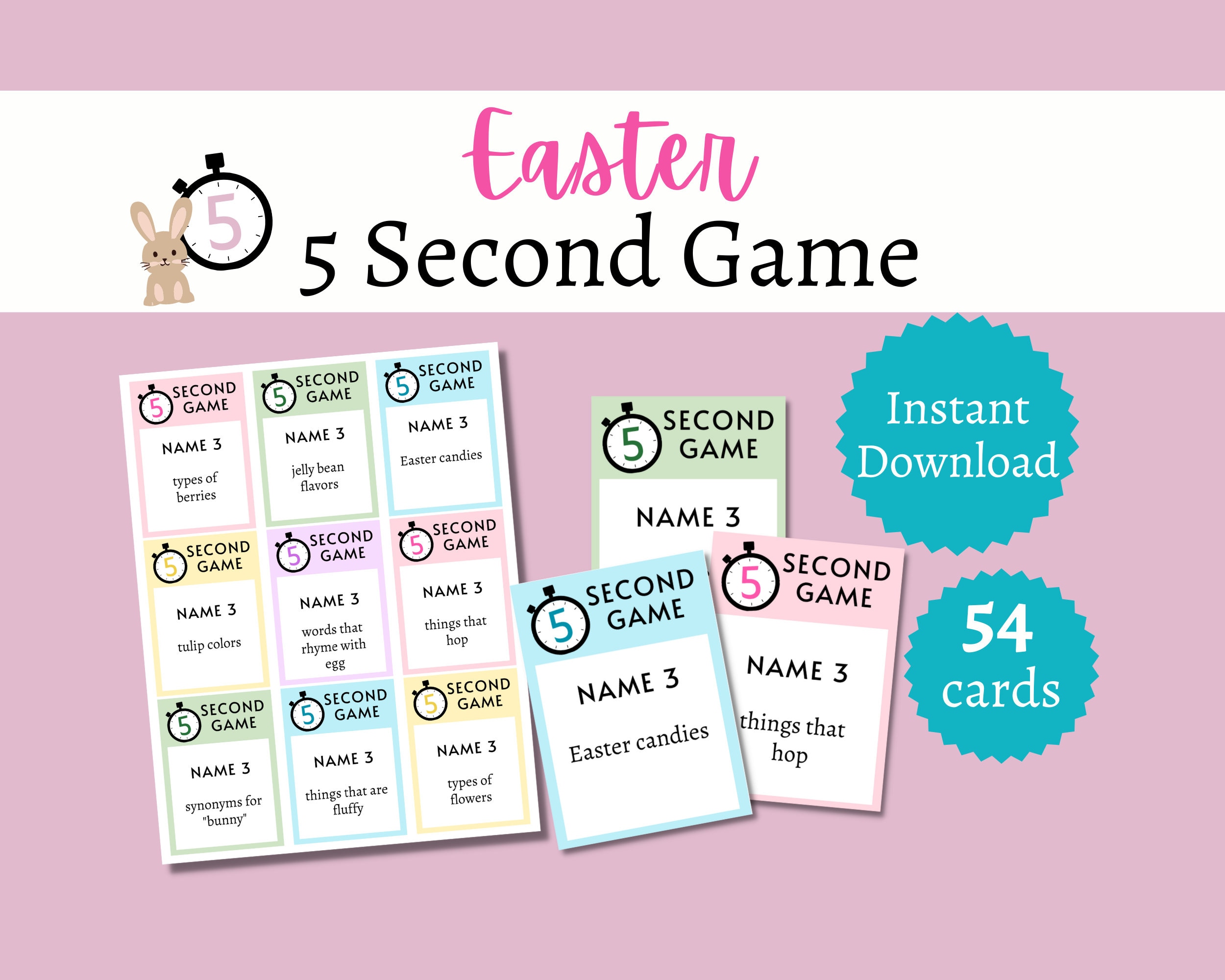 Easter 5 Seconds Game, Easter Games for Adults, Easter Games for Teens