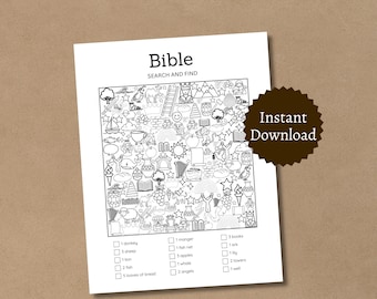 Bible Search and Find Activity, Printable Bible Game for Kids, Teens, and Adults