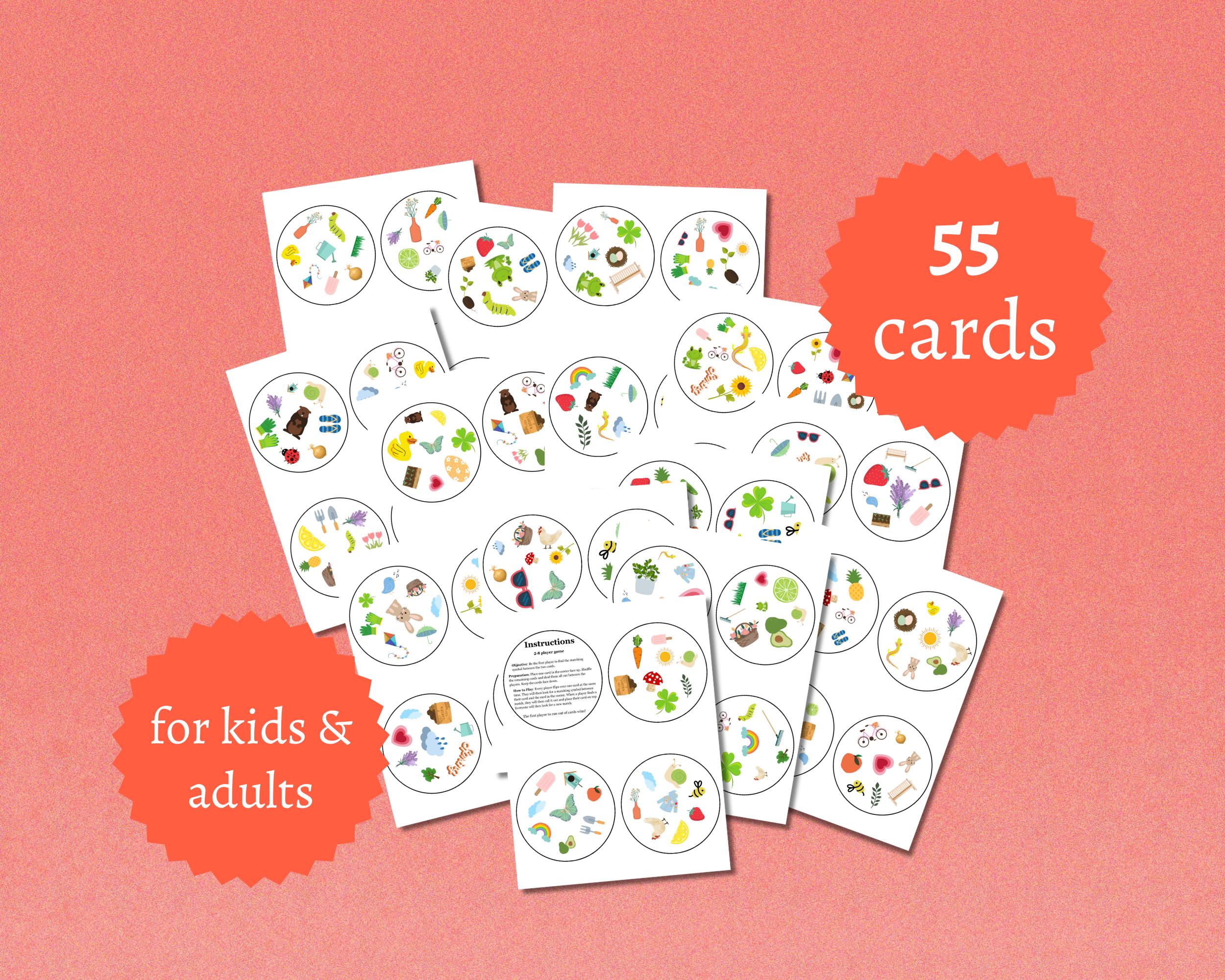 Spring Time Matching Game Spring Seek It Card Game, Printable Springtime Activity for Kids, Teens ...
