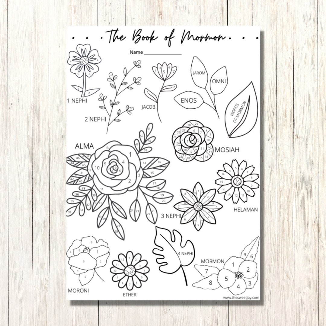 Book of Mormon Reading Chart, Printable Floral Scripture Study Tracker