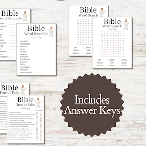 Bible Games Printable, Bible Party Games, Bible Games for Kids, Bible ...