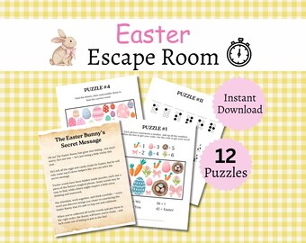 Easter Escape Room for Kids, Printable Easter Party Game, Spring Puzzle Activity