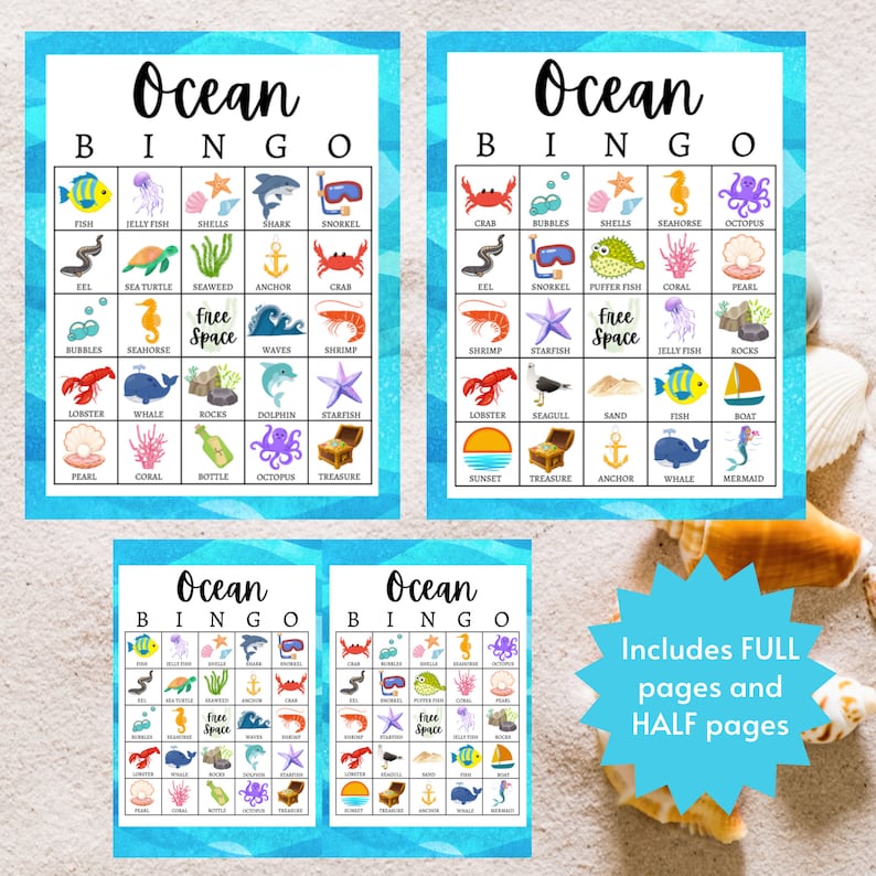 Ocean Bingo Under the Sea Bingo Under the Sea (Download Now) Etsy Ocean Bingo Under the Sea Bingo Under the Sea (Download Now) Etsy