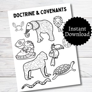 Doctrine and Covenants Reading Chart for Kids, Color by Number ...