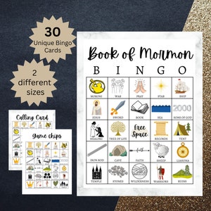 Book of Mormon Bingo, LDS Bingo, Book of Mormon Game for Kids
