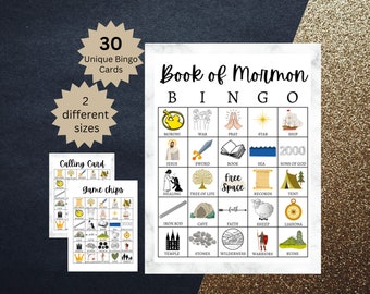 Book of Mormon Bingo, LDS Bingo, Book of Mormon Game for Kids