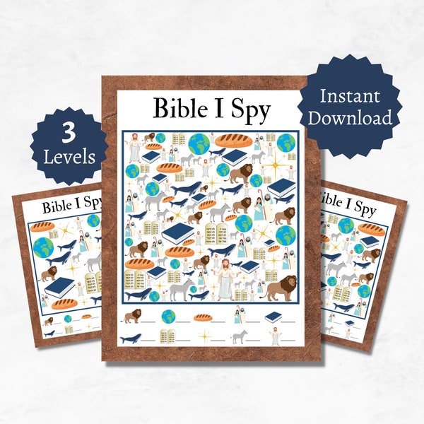 Bible I Spy Game, Bible Games for Kids, Bible Games Printable, Church Games