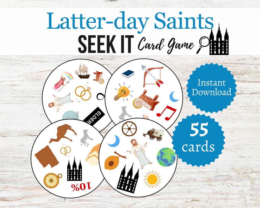 LDS Seek It Game, Printable Latter-day Saints Activity for Kids and ...
