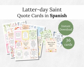 Spanish LDS Quote Cards, Printable Latter-day Saint Handouts
