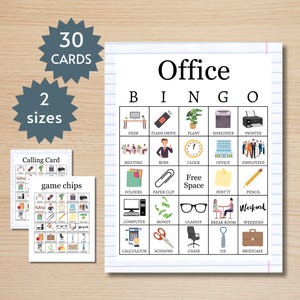 Office Bingo Cards, Printable Office Party Game for All Ages