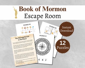 Book of Mormon Escape Room for Kids, Printable LDS Game for Kids, Latter-day Saint Group Activity