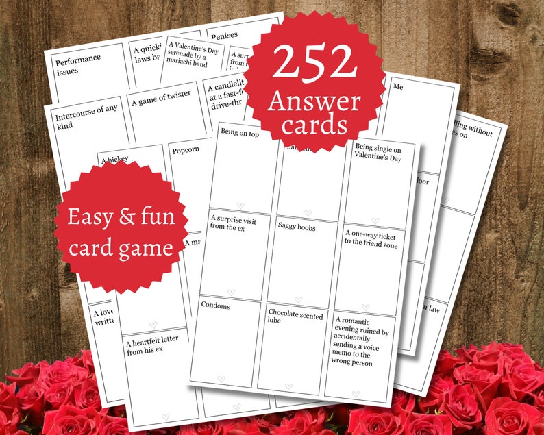 Love Against Humanity Game, Valentine's Day Card Game for Adults