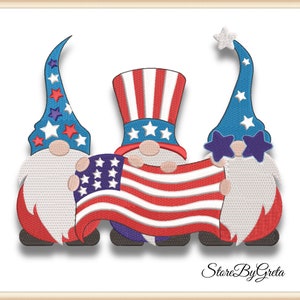 Embroidery machine pe designs usa gnomes american pes instant digital download