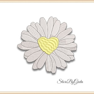 Daisy embroidery machine pe designs flowers pes pattern