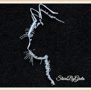 Cat embroidery machine pe designs pes outline pes instant digital download