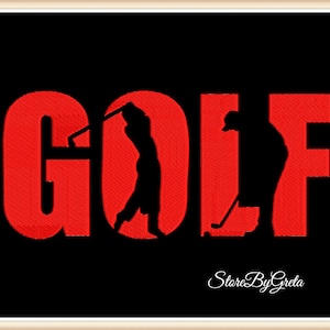 Golf embroidery pe designs pes instant digital download