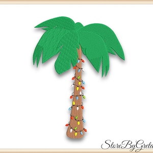 Christmas palm embroidery machine pe designs pes tree pes instant digital download
