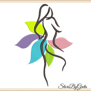 Embroidery machine pe designs beauty girl woman pes instant digital download