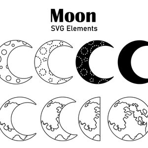Moon SVG Designs (8 pack)