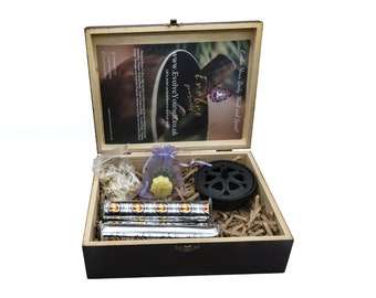 Cast Iron Incense Burner Gift Set