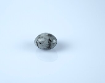 Black Tourmalinated Clear Quartz Tumbled Stones