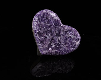 Cluster di cuore di geode di ametista