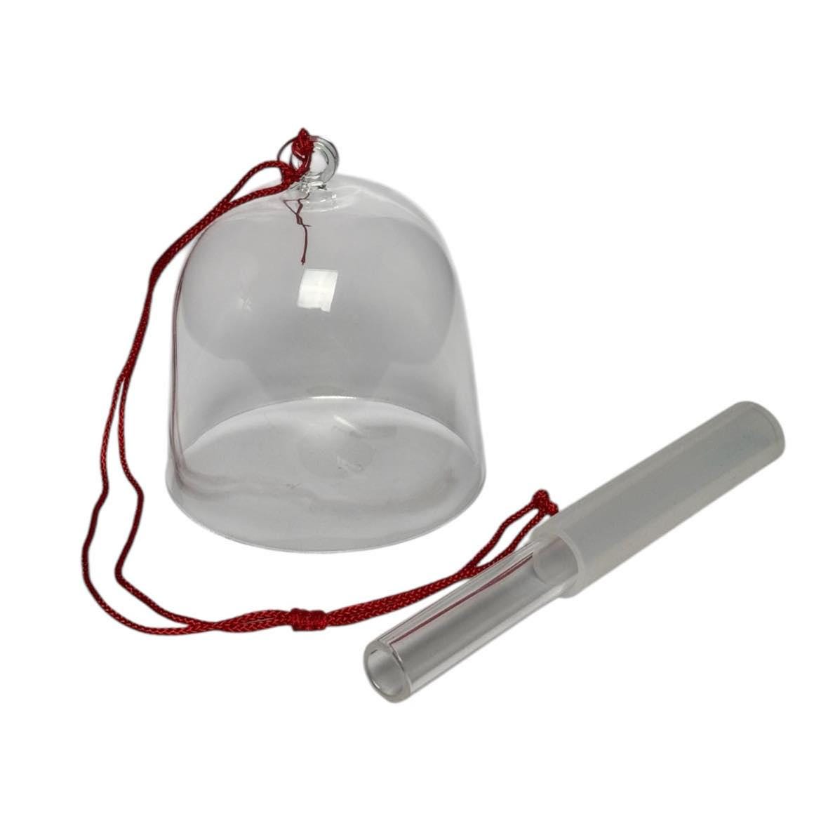 Clear Crystal  Singing Bell 100mm - 432 HZ - Note F - Heart Chakra