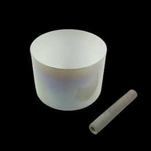 Alchemy White Cosmic Light Common shape 8&#39;&#39; crystal singing bowl-note F- 440 HZ