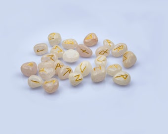 Engraved Runes Set – Rose Quartz