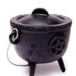 Cast Iron Pentagram Cauldron