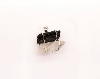 Black Tourmaline / Clear Quartz Dual Energy Pendant