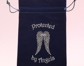 Protected By Angels Tarot / Oracle Card Bag - Navy