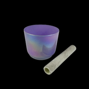 Alchemy Opaque colour  light purple 5,25&quot; crystal singing bowl-note B- 440 HZ