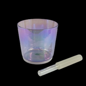Alchemy Pastel colour cosmic light indigo 5&quot; crystal singing bowl-note C 440 HZ