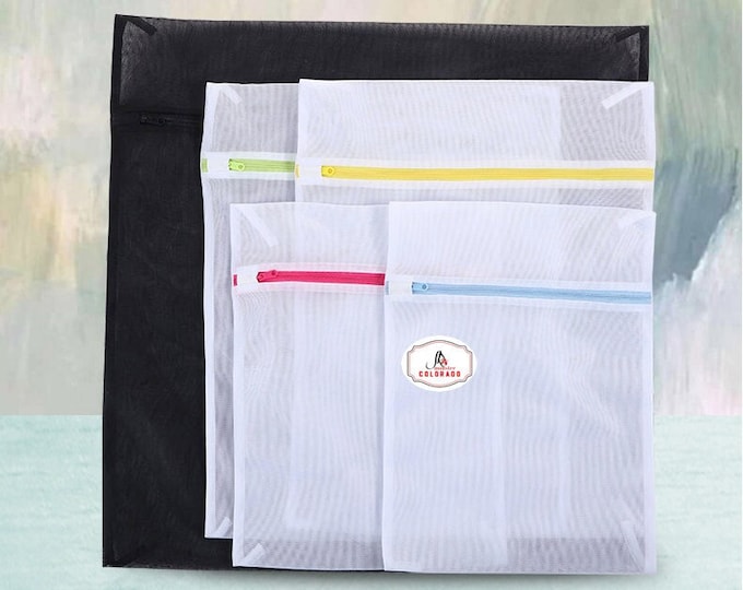 JR Monster Set of 5 Colorful Laundry Bags | 1 Extra Large, 2 Large & 2 Medium Laundry | Travel Laundry Bag