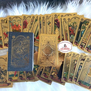 Collezione di carte da gioco / carte da tarocchi impermeabili JRM in lamina d'oro