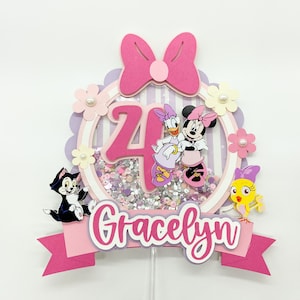 Minnie Mouse Birthday Cake Topper: Shaker Style, Daisy Party Decor