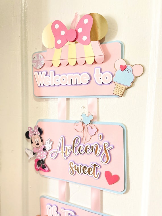 Minnie Mouse Name Theme Cake Topper  Birthday Celebration Items Online –  Party Supplies India