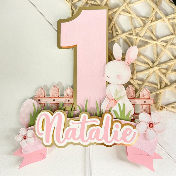Some bunny is one cake topper | bunny party decor | kids party decor | 1st birthday bunny theme | Easter birthday