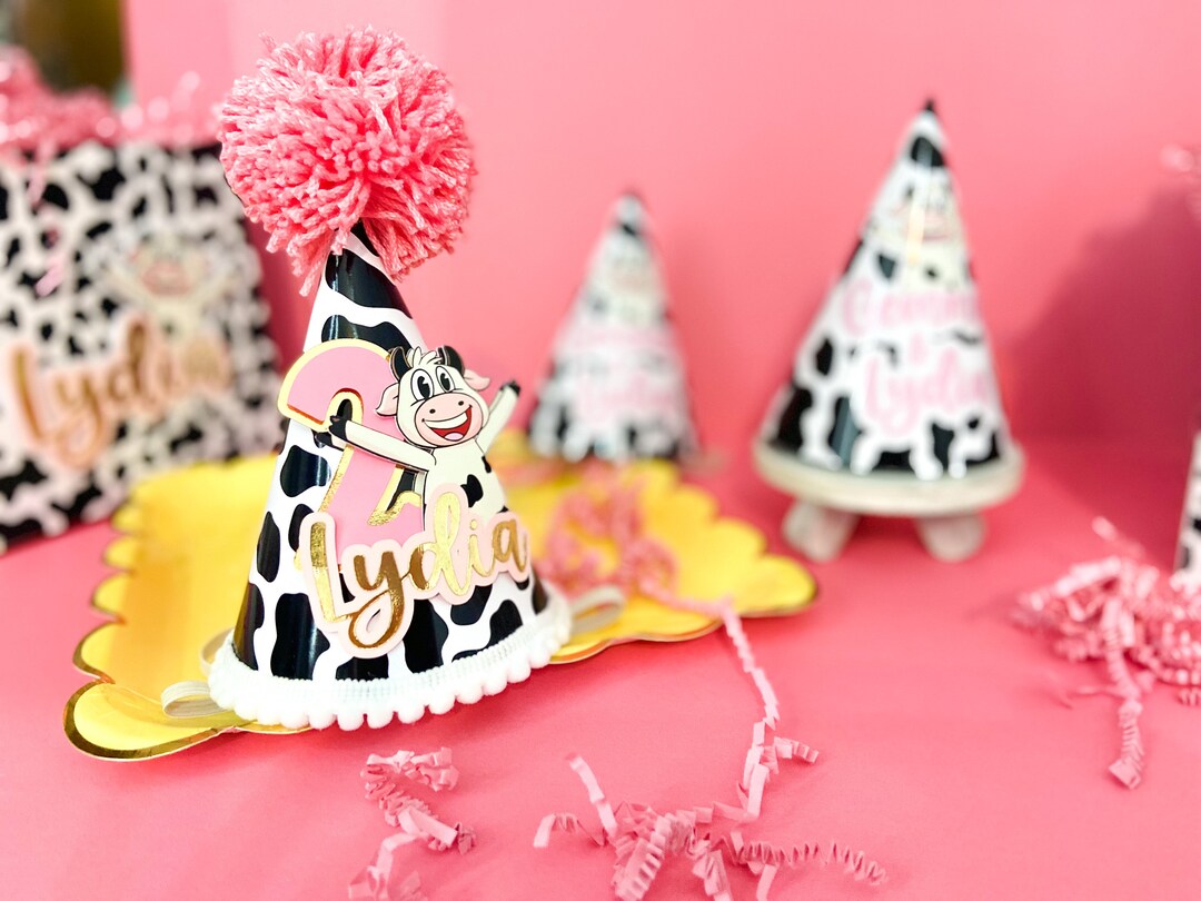 Custom Birthday Hats Personalized Hats Party Ideas Vaca Lola Birthday