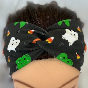 Spooky Teeth/Pumpkin Dental on Black Headband