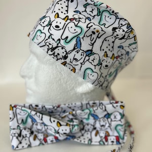 Doodle Dogs At The Dentist with Happy Tooth Dental Surgical Scrub Cap