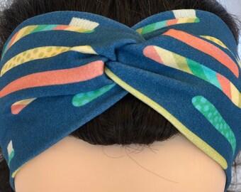 Navy Colorful Toothbrushes Dental Headband
