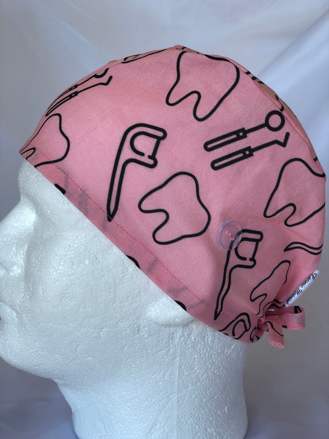 For the Love of Teeth PINK Dental Scrub Cap Etsy