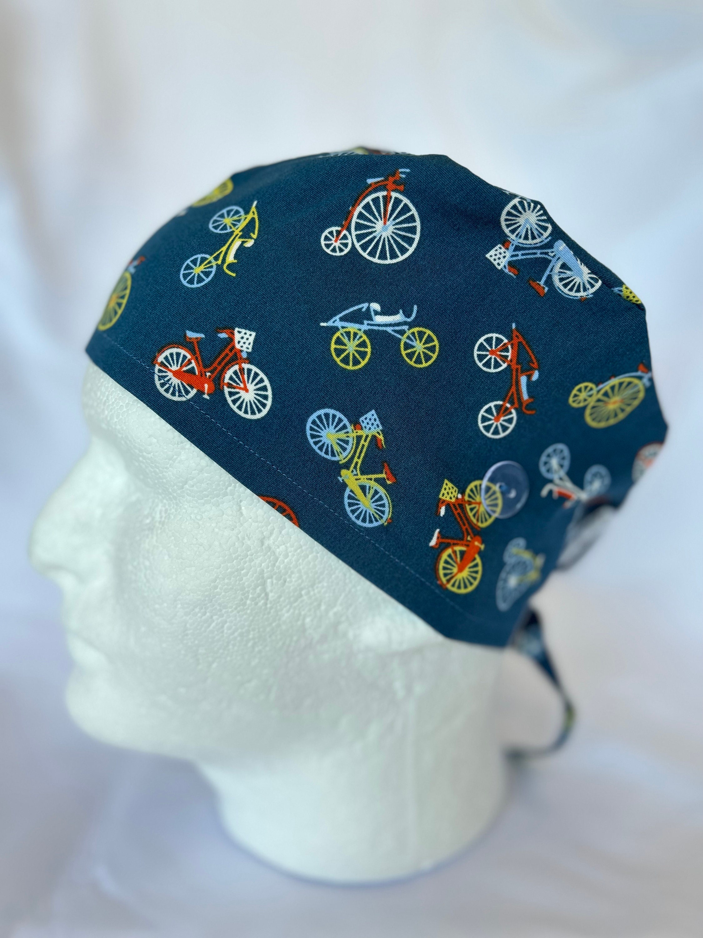 Bicycles On Slate Scrub Cap