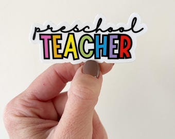 Preschool Teacher Sticker, Waterproof Vinyl Decal