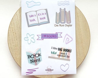 Book Lover Stickers, Sticker Sheets, Gifts For Kids, Waterproof Stickers, Cute Sticker Packs, Book Club Gift